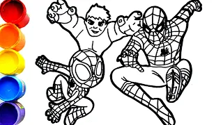 🔴🔴 HOW TO DRAW to Spider Man:across  Tom Holland - Spidey and His Amazing Friends - coloring pages