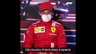 Charles Leclerc's REACTION to huge Max Verstappen crash...