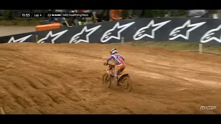 Liam using the "Everts" technic in the mud to Win MX2 RAM Qualifying Race | MXGP of Portugal 2024