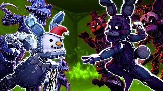 Toxic Toys vs  Black Ice Withered Animatronics FNAF Animation REaction