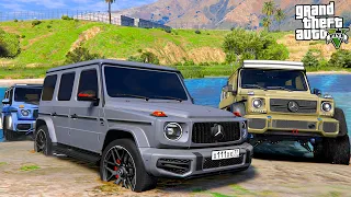 РЕАЛЬНАЯ ЖИЗНЬ В GTA 5 - ПРОВЕРКА НОВОГО MERCEDES G63 AMG И MERCEDES G63 6X6 НА ПРОХОДИМОСТЬ! 🌊ВОТЕР