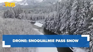 Drone: Snoqualmie Pass snow