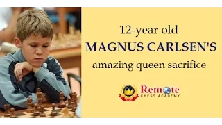 12-year old Magnus Carlsen’s amazing queen sacrifice