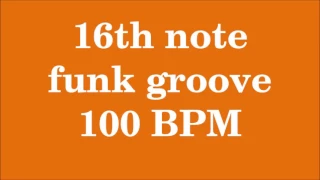 Drum Loop for Practice 16th note funk groove 100 bpm