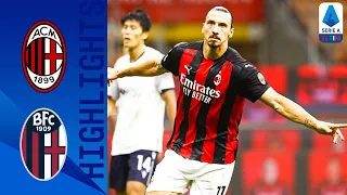 Milan 2-0 Bologna | Ibrahimović Scores Twice For Hosts! | Serie A TIM