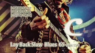 Lay Back Slow Blues 65-bpm in C Major 12/8 Backing Track Jam