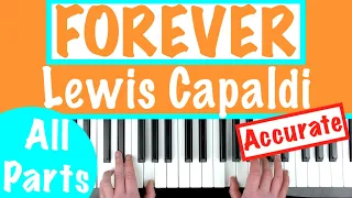 How to play FOREVER - Lewis Capaldi Piano Chords Tutorial