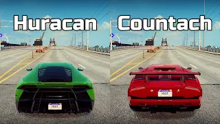 NFS Heat: Lamborghini Huracan vs Lamborghini Countach - Drag Race