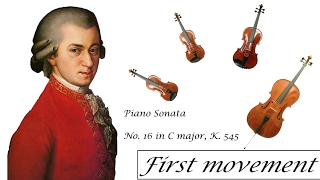 Mozart - Piano Sonata No. 16 in C major (first movement) - arranged for string quartet