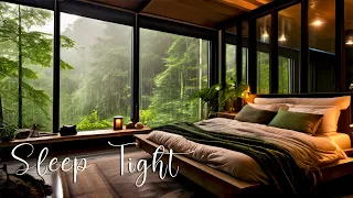 Rainy Day At Cozy Forest Room Ambience ⛈ Soft Rain in Woods for Deep Sleep, Sleep Tight #21
