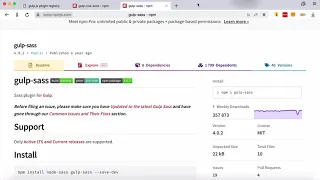 Пример установки плагина Gulp