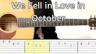 girl in red - we fell in love in october (guitar tutorial tab)
