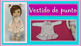 HACEOS UN VESTIDO DE PUNTO para muñecas PATRONES GRATIS video - 571