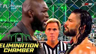 WWE February 15, 2022 - Roman Reigns vs. Omos - Steel Cage Match : Elimination Chamber 2022