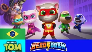 TOM vs ANGELA vs HANK vs GINGER vs BEN in Talking Tom Hero Dash!🎮