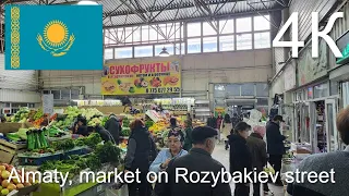 Almaty, market on Rozybakiev street