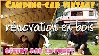 Rénovation en bois d’un camping-car vintage bois offert par la forêt #campingcarlife #vintage