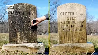 TikToker Cleans Old Gravestones in Free Time