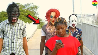 😂😂😂She Has No Idea What's Behind Her! Scary Nun + Mask + Bushman Prank.