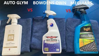 Battle of the Spray Wax's | Auto Glym vs Bowdens Own vs Meguiars | Week 1 | Application and test