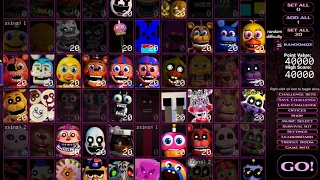 FNaF: Ultra Custom Night - 200/20 Mode Complete!!! (40000 Points) + New Trophy (HD) [1080p60FPS]