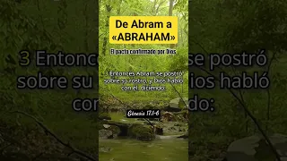 "De Abram a Abraham. El pacto confirmado por Dios. #shorts #dios #genesis #biblia