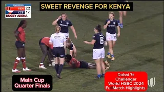 WOMEN MAIN CUP QUARTER FINALS | KENYA VS CZECHIA RUGBY DUBAI 7S | RUGBY HSBC CHALLENGER SERIES 2024