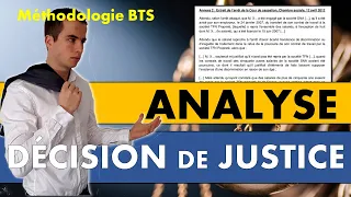 Méthodologie BTS | Comment faire une ANALYSE DE DECISION DE JUSTICE ? Exemple concret