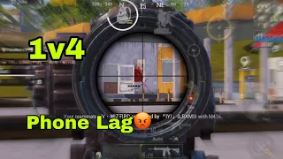 1v4  | Iphone 8 plus lag😡-Rex Goku #shorts #shortvideo #pubgmobileshorts