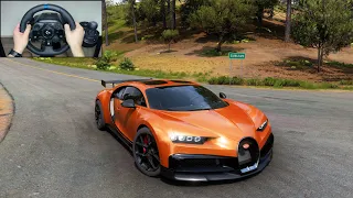 Top G Bugatti Chiron | Forza Horizon 5 | Steering Wheel + Shifter | 4K Gameplay