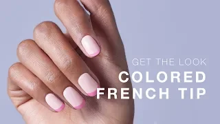 Colored French Tip Tutorial using Dipping Powder