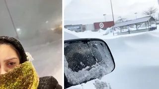 Buffalo Blizzard Causes Siblings to Seek Shelter in Target