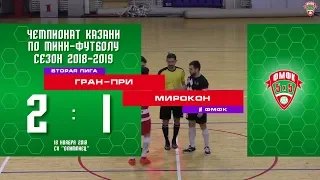 ФМФК 2018/19. Вторая лига. ГРАН ПРИ — МИРОКОН - 2-1