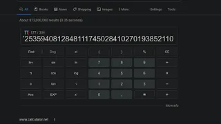 Google Calculator π Pi Day Maximum Score / Win