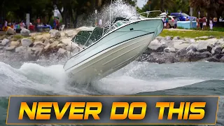 BOAT DESTROYED BY BIG WAVES | HAULOVER INLET | BOAT ZONE