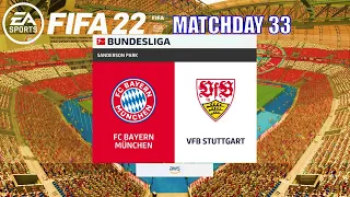 FIFA 22 - FC Bayern Munchen vs Stuttgart Bundesliga 2021/22 Matchday 33 | Next-Gen Gameplay