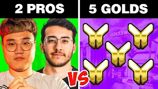 2 Overwatch Pros vs 5 Golds (Impossible Challenge)