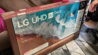 LG 50" Class 4K UHD TV 50UQ7070ZUE Unboxing & First Impressions