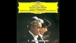 Schumann - Piano Concerto  in A minor  Op.54　Zimmermann (piano)  Karajan  Berlin Philharmonic