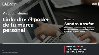 Webinar Alumni | LinkedIn: el poder de tu marca personal