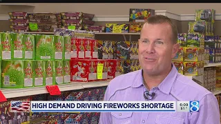 High demand, low supply for fireworks this year