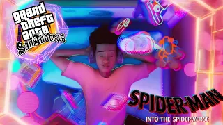 Miles Morales Suit spider-man into the spiderverse Gameplay GTA San Andreas