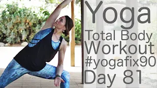 30 Minute Yoga Flow Vinyasa Workout (Twisted Crow) Day 81 Yoga Fix 90 | Fightmaster Yoga Videos