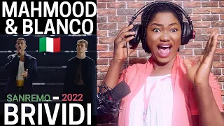 ITALY EUROVISION 2022 - SINGER REACTING TO 'BRIVIDI' BY MAHMOOD & BLANCO  | FIRST TIME REACTION!!!😱