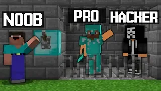 Майнкрафт Битва: NOOB против PRO против ХАКЕРА: ПОБЕГ ИЗ ТЮРЬМЫ в Minecraft / Анимация