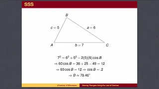 TR4.2 - Solving Triangles Using the Law of Cosines