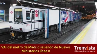 VAI del metro de Madrid saliendo de Nuevos Ministerios línea 8