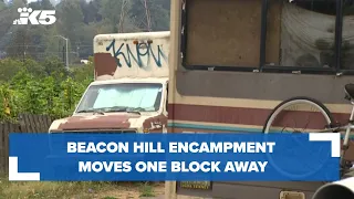 Beacon Hill RV encampment moves one block