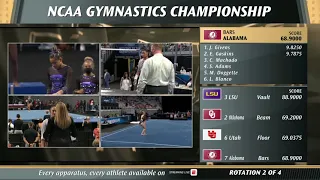 2021 NCAA Gymnastics Champs Semi-final Session 2 Multi-view 720p60 8355K