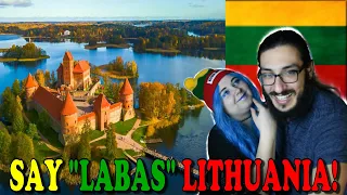 Greek/Lithuanian couple reacts to Geography Now! Lithuania